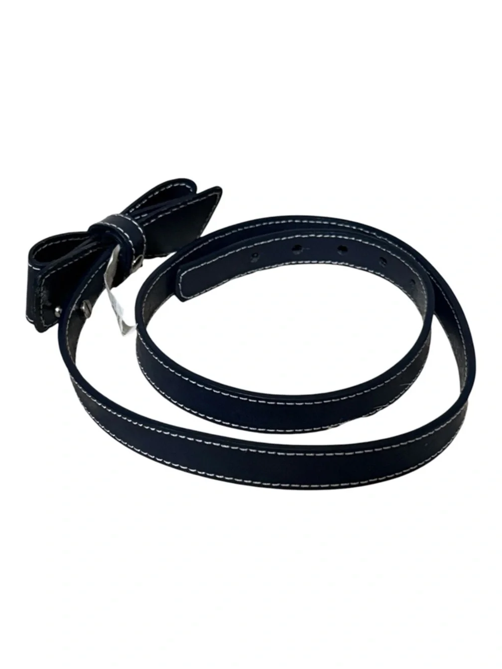 🎀 NEW Gymboree Belt Navy Topstitched Bow Accent Kids